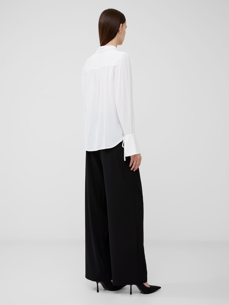 French Connection White Cecile Crepe Shirt - Image 2 of 4