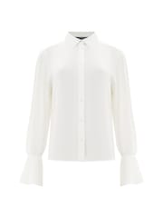 French Connection White Cecile Crepe Shirt - Image 4 of 4