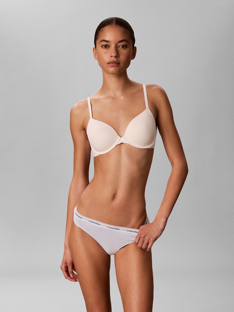 Calvin Klein Blue Low Rise Thongs 3 Pack - Icon Logo - Image 2 of 6