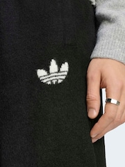 črna - adidas Originals pletene lahke hlače za prosti čas - Slika 4 iz 5