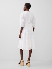 French Connection White 100% Cotton Broderie Anglaise Dress - Image 2 of 4