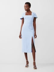 French Connection Blue Echo Crepe Off Shoulder Dress - Image 1 of 4