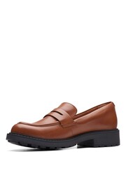 Clarks Brown Standard Fit (D) Leather Orinoco Penny Loafer Shoes - Image 4 of 7