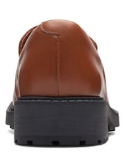 Clarks Brown Standard Fit (D) Leather Orinoco Penny Loafer Shoes - Image 6 of 7