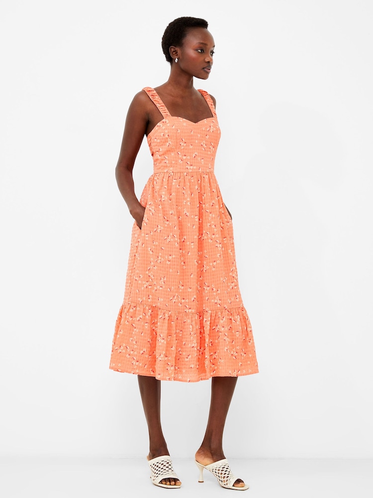 French Connection Orange Erin Gretta Dress - Image 1 of 4