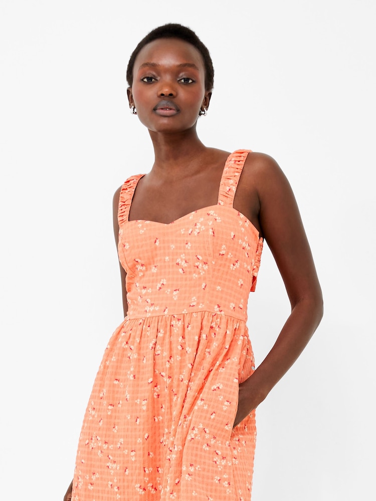 French Connection Orange Erin Gretta Dress - Image 2 of 4