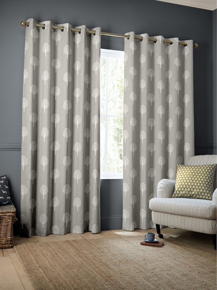 Emily Bond Pebble Yew Tree Made to Measure 100% Cotton Curtains - Image 2 of 9