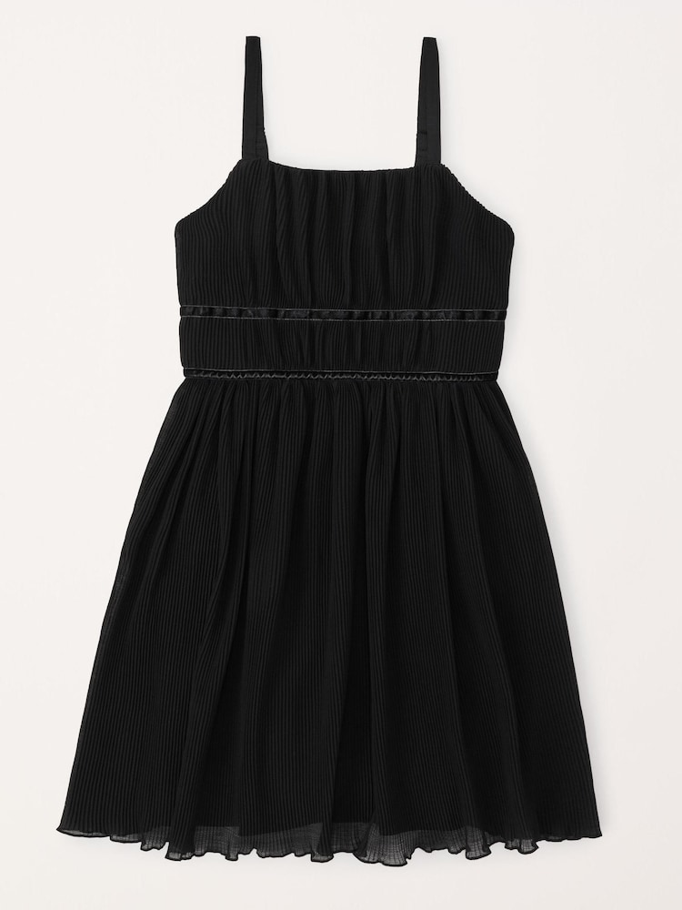 Abercrombie & Fitch Plisse Black Dress - Image 1 of 4