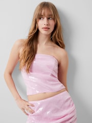 French Connection Pink Anisha Ombre Sequin Top - Image 3 of 4