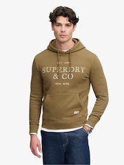 Brun - Sweat-shirt à capuche décontracté Superdry 1954 Company - Image 1 sur 7
