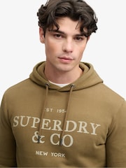 Brun - Sweat-shirt à capuche décontracté Superdry 1954 Company - Image 4 sur 7