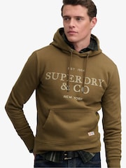 Brun - Sweat-shirt à capuche décontracté Superdry 1954 Company - Image 5 sur 7