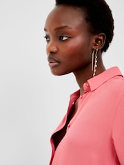 French Connection Pink Cecile Crepe Shirt - Image 3 of 4