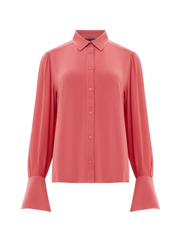 French Connection Pink Cecile Crepe Shirt - Image 4 of 4
