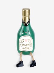 Green Champagne Wedding Ornament - Image 3 of 3