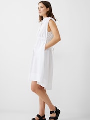 French Connection White Rhodes Poplin 100% Cotton Shirt Dress - Image 3 of 4