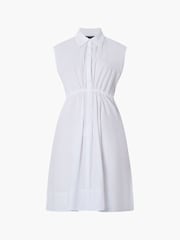 French Connection White Rhodes Poplin 100% Cotton Shirt Dress - Image 4 of 4