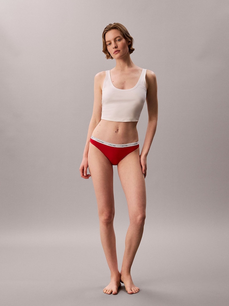 Червоний - Calvin Klein Icon Логотип бікіні труси - Image 1 of 1