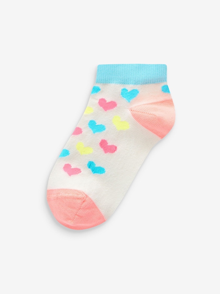 Pink/Grey/Purple 5 Pack Cotton Rich Unicorn Character Trainer Socks - Image 4 of 6