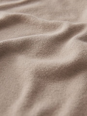 Taupe Brown Cosy Lightweight Soft Touch Longline V-Neck Jumper Top - Image 2 of 7
