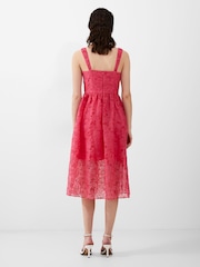 French Connection Pink Embroidered Lace Strappy Dress - Image 2 of 4