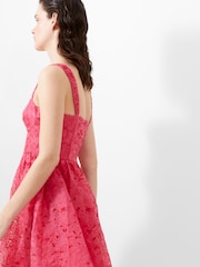 French Connection Pink Embroidered Lace Strappy Dress - Image 3 of 4