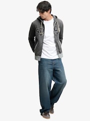 Superdry Grey SD&Co. Zip Through Hoodie - Image 3 of 7