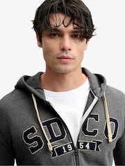 Superdry Grey SD&Co. Zip Through Hoodie - Image 5 of 7