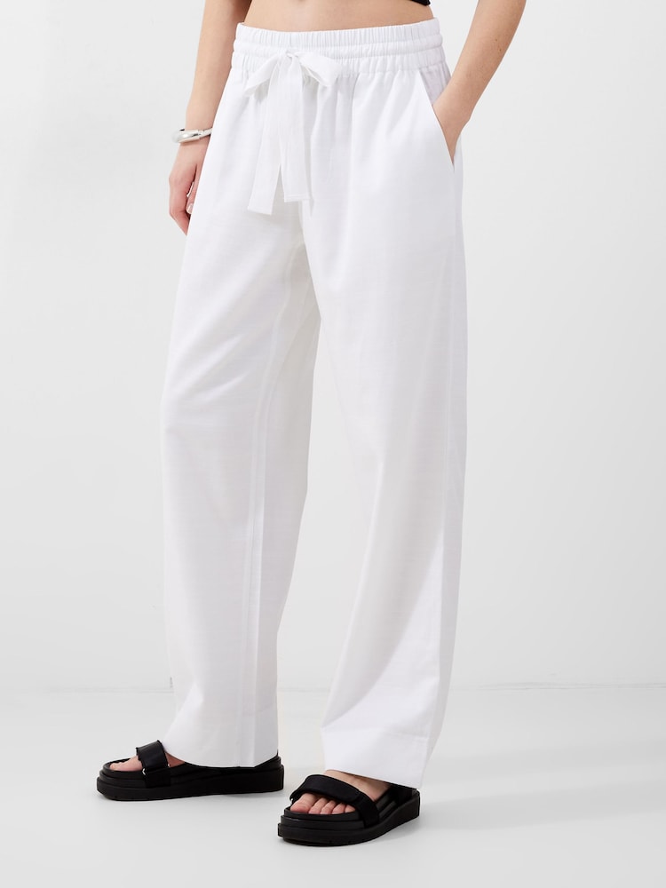 French Connection White Bodie Blend Trousers - Image 1 of 4