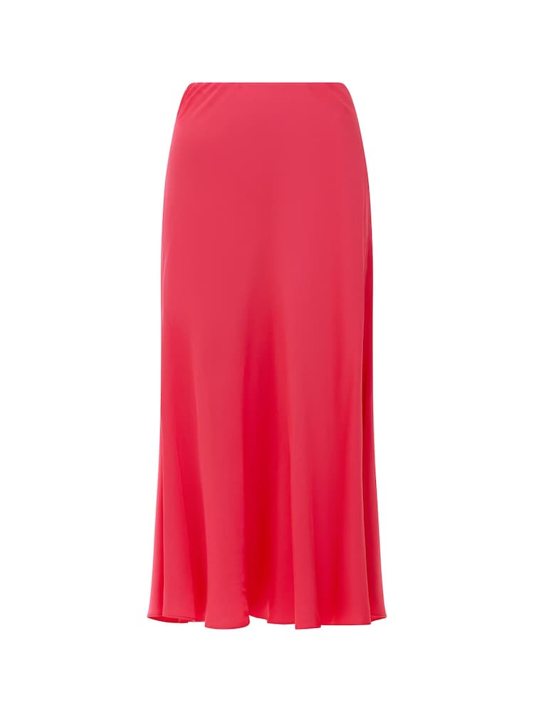 French Connection Pink Satin Ennis Midaxi Slip Skirt - Image 4 of 4