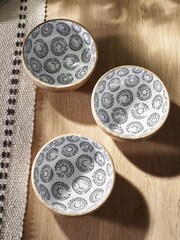 Mango Wood Set of 3 Nibble and Dip Bowls - Image 3 of 4