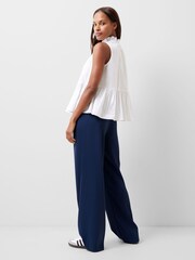 French Connection White 100% Cotton Rhodes Poplin Top - Image 2 of 4