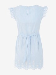 JoJo Maman Bébé Blue Stripe Broderie Anglaise Maternity Blouse - Image 4 of 4