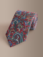 Red Signature 100% Silk Pattern Tie - Image 4 of 6
