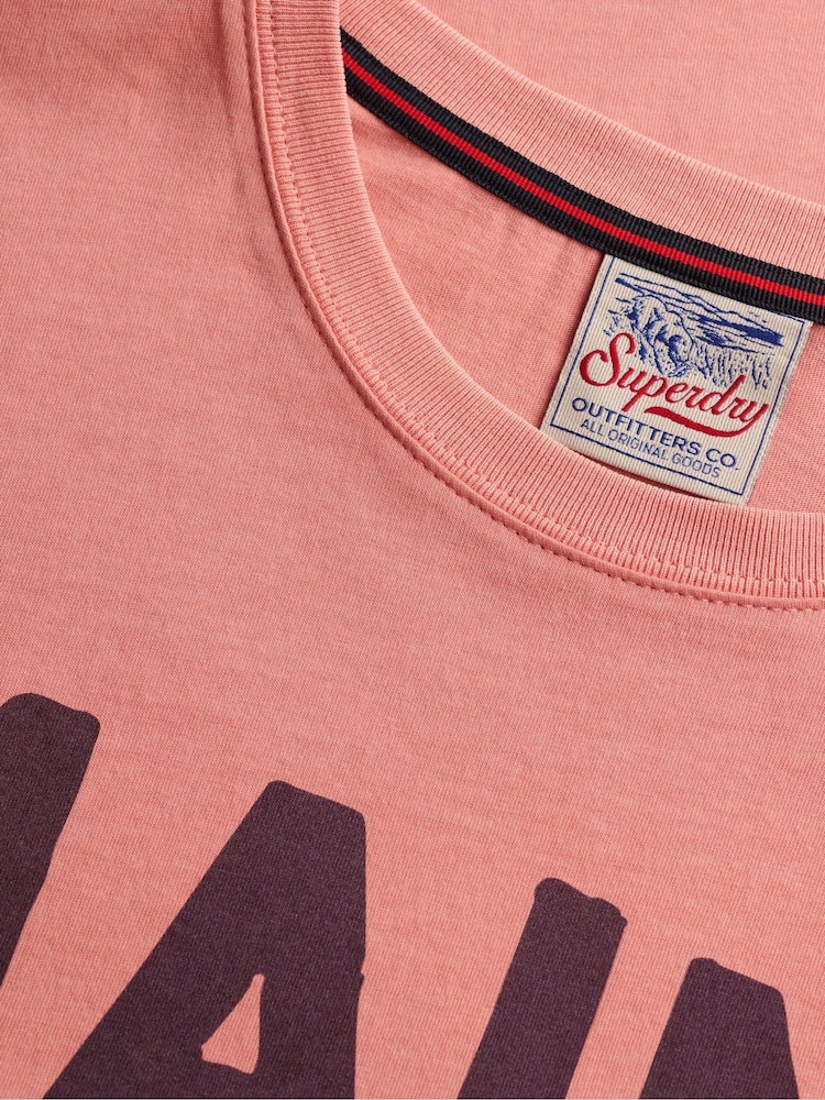 Superdry Pink Outdoor Type T-Shirt - Image 7 of 7