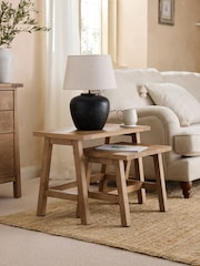 Natural Hector Mango Wood Nest of Tables - Image 1 of 7