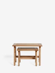 Natural Hector Mango Wood Nest of Tables - Image 4 of 7