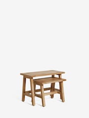 Natural Hector Mango Wood Nest of Tables - Image 5 of 7