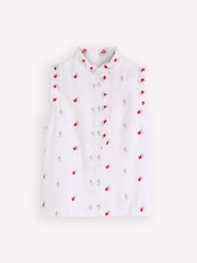 Boden White Isabel Sleeveless Linen Top - Image 6 of 6