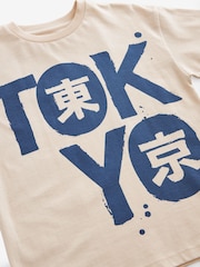 Natural Tokyo Back Print Oversized Fit Short Sleeve Graphic T-Shirt (3-16yrs) - Image 5 of 5