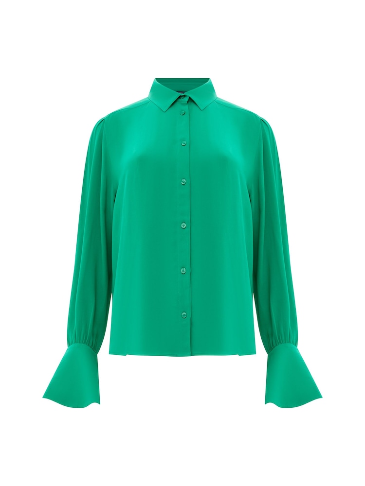 French Connection Green Cecile Crepe Shirt - Image 4 of 4