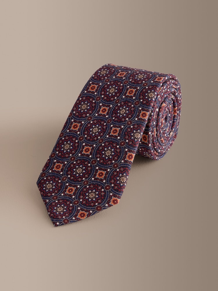 Blue Signature Wool Tie - Image 1 of 3 Blue Signature Wool Tie - Image 1 of 3