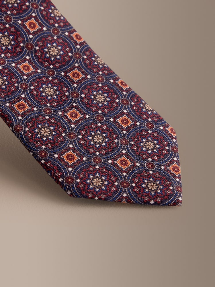 Blue Signature Wool Tie - Image 2 of 3 Blue Signature Wool Tie - Image 2 of 3