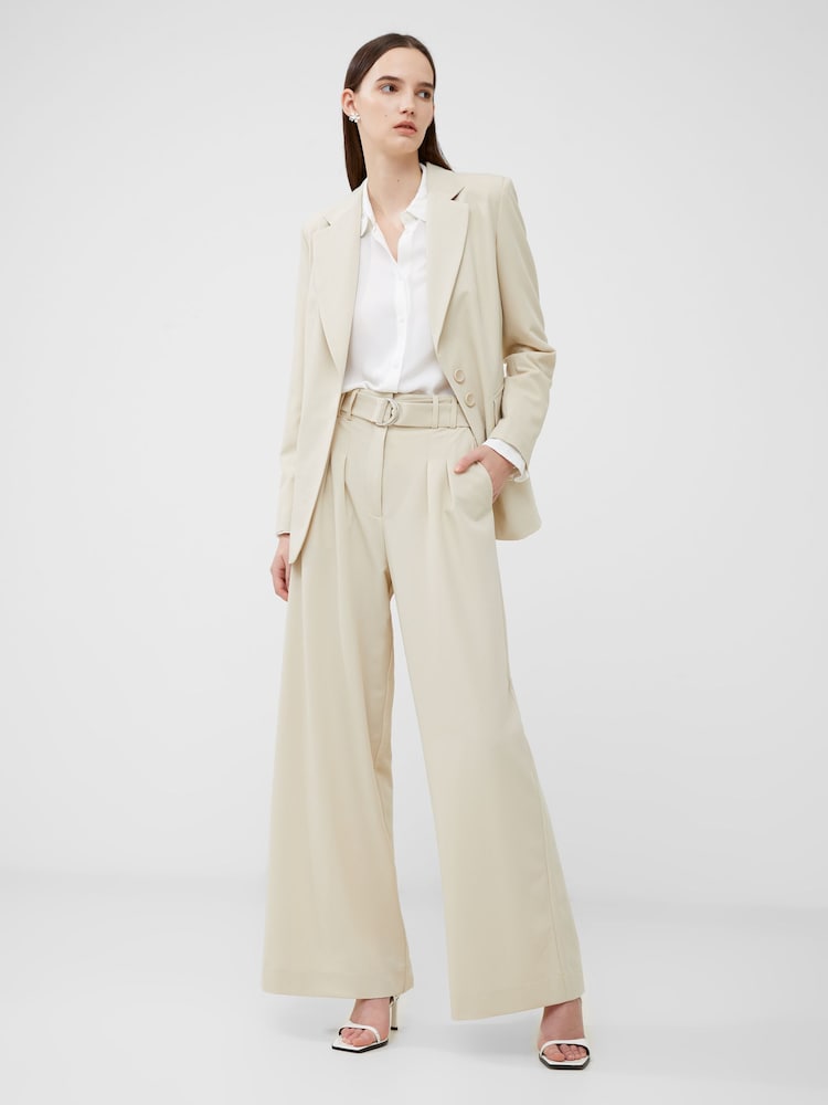 French Connection Cream Everly Suiting Blazer - Image 1 of 5 French Connection Cream Everly Suiting Blazer - Image 1 of 5