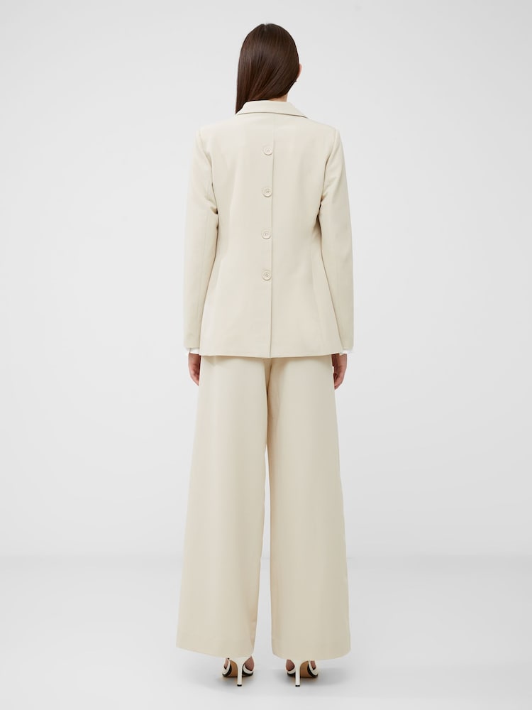 French Connection Cream Everly Suiting Blazer - Image 2 of 5 French Connection Cream Everly Suiting Blazer - Image 2 of 5