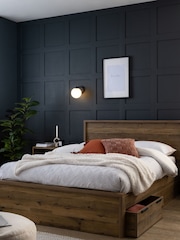 Oak Effect Bronx Wooden Drawer Storage Bed Frame - Image 1 of 6