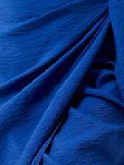French Connection Blue Faron Drape Skirt - Image 4 of 4