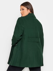 Yours Curve Green Collared Peacoat - Image 2 of 4