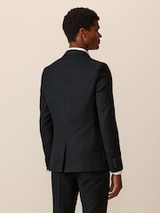Black Skinny Fit Textured Suit Jacket - Image 3 of 10
