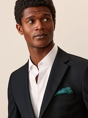 Black Skinny Fit Textured Suit Jacket - Image 4 of 10